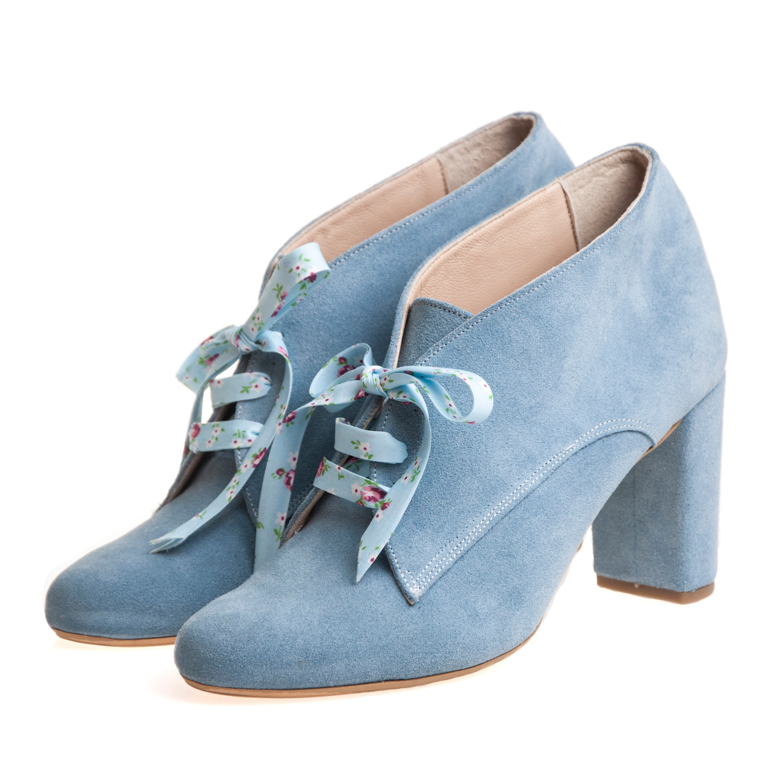 blue oxford heels