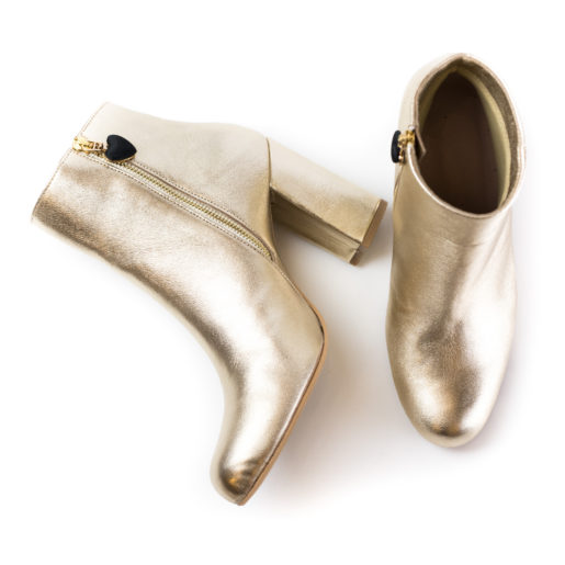 “Charlize” Gold Boots – Fairymade | Handcrafted by Myrto Kliafa