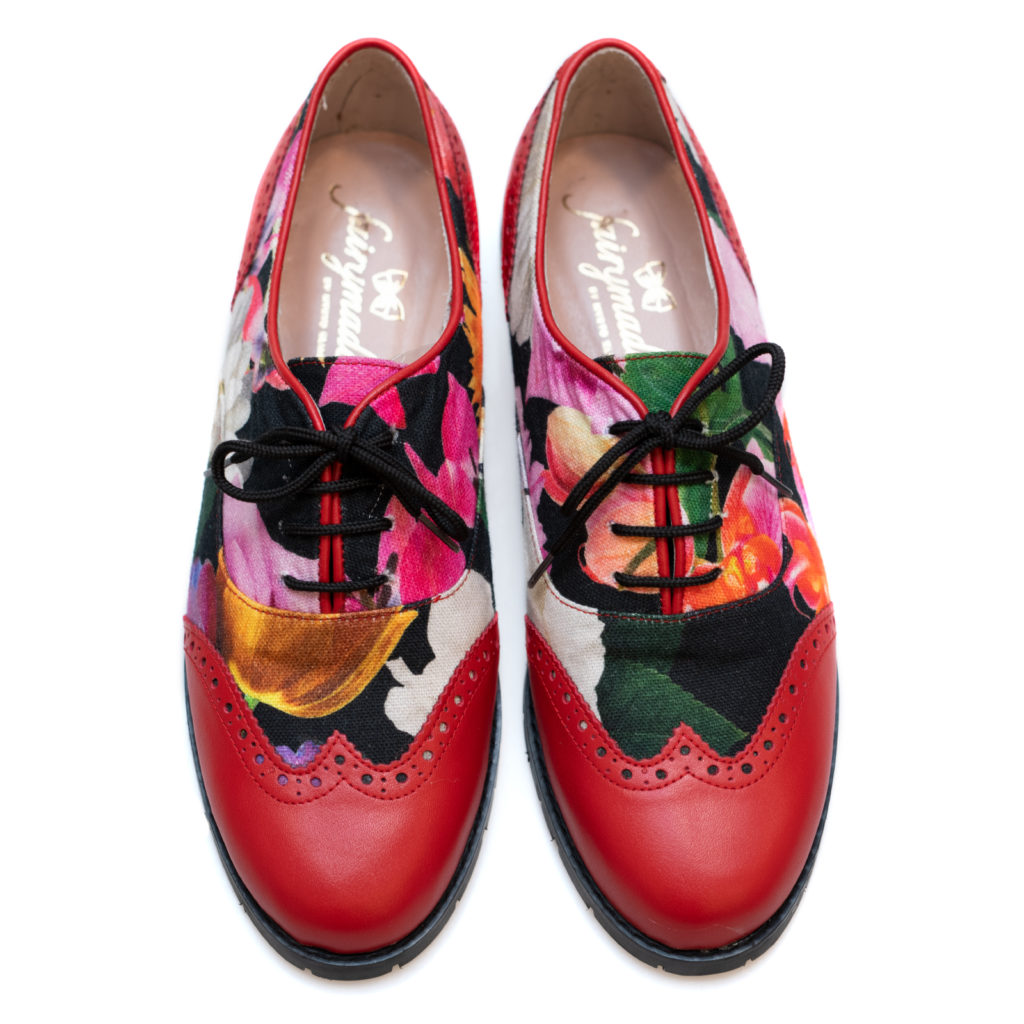 “Red Floral” Brogues – Fairymade | Handcrafted by Myrto Kliafa