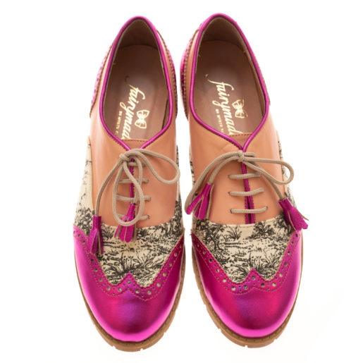 “Toile De Jouy” Brogues – Fairymade | Handcrafted by Myrto Kliafa