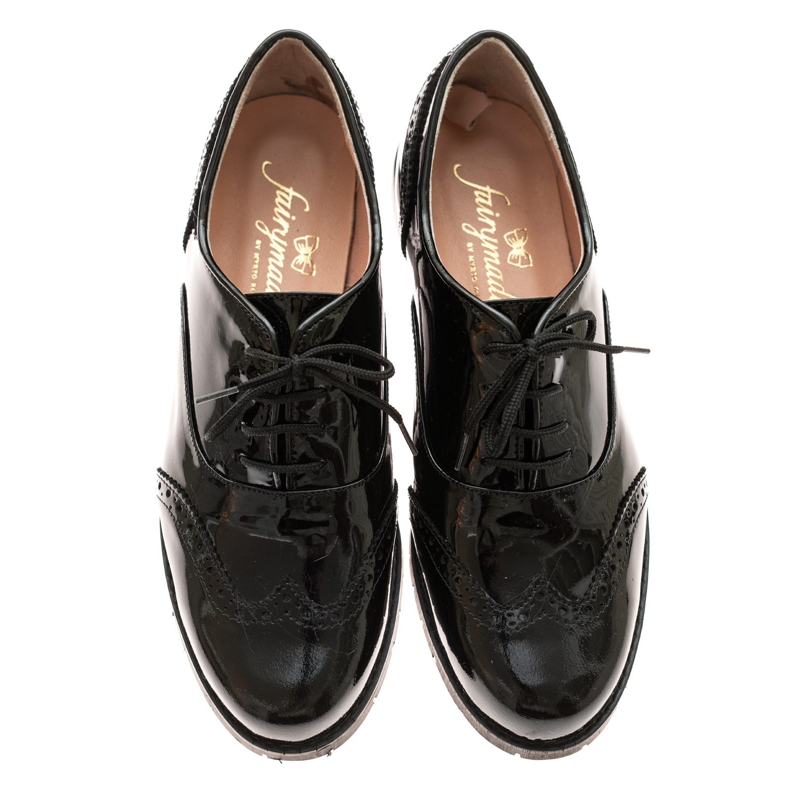 “Black Patent” Leather Brogues – Fairymade | Handcrafted by Myrto Kliafa