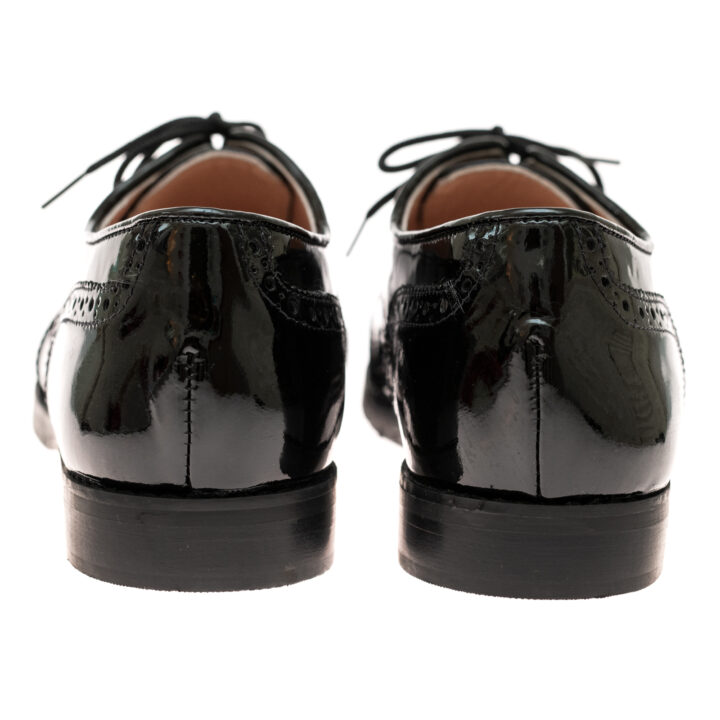 patent black brogues
