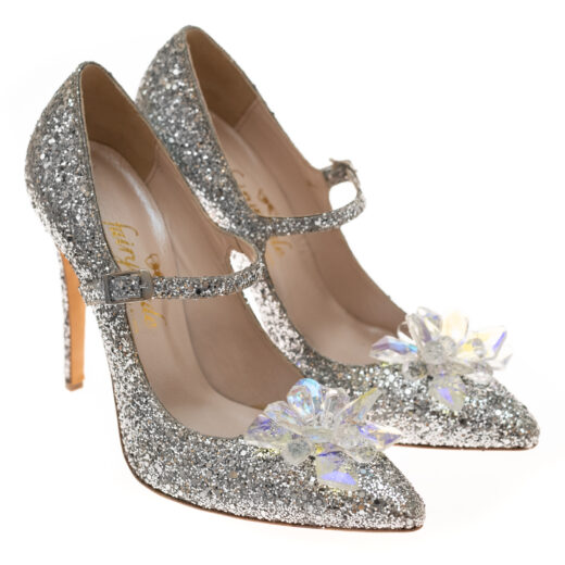 “Silver Crystal” Bridal Heels – Fairymade | Handcrafted by Myrto Kliafa